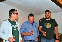 ... Rolf das gösste Goblet gewinnt; umrahmt von Jan (2.) und Pädi (3.)